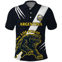 Custom Argentina Rugby Polo Shirt Pumas Mascot - Wonder Print Shop
