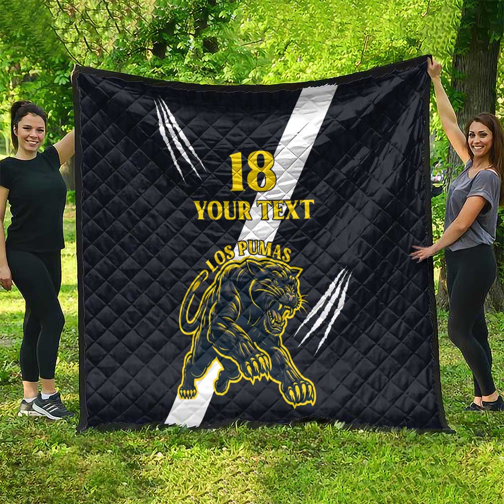 Custom Argentina Rugby Quilt Pumas Mascot - Wonder Print Shop