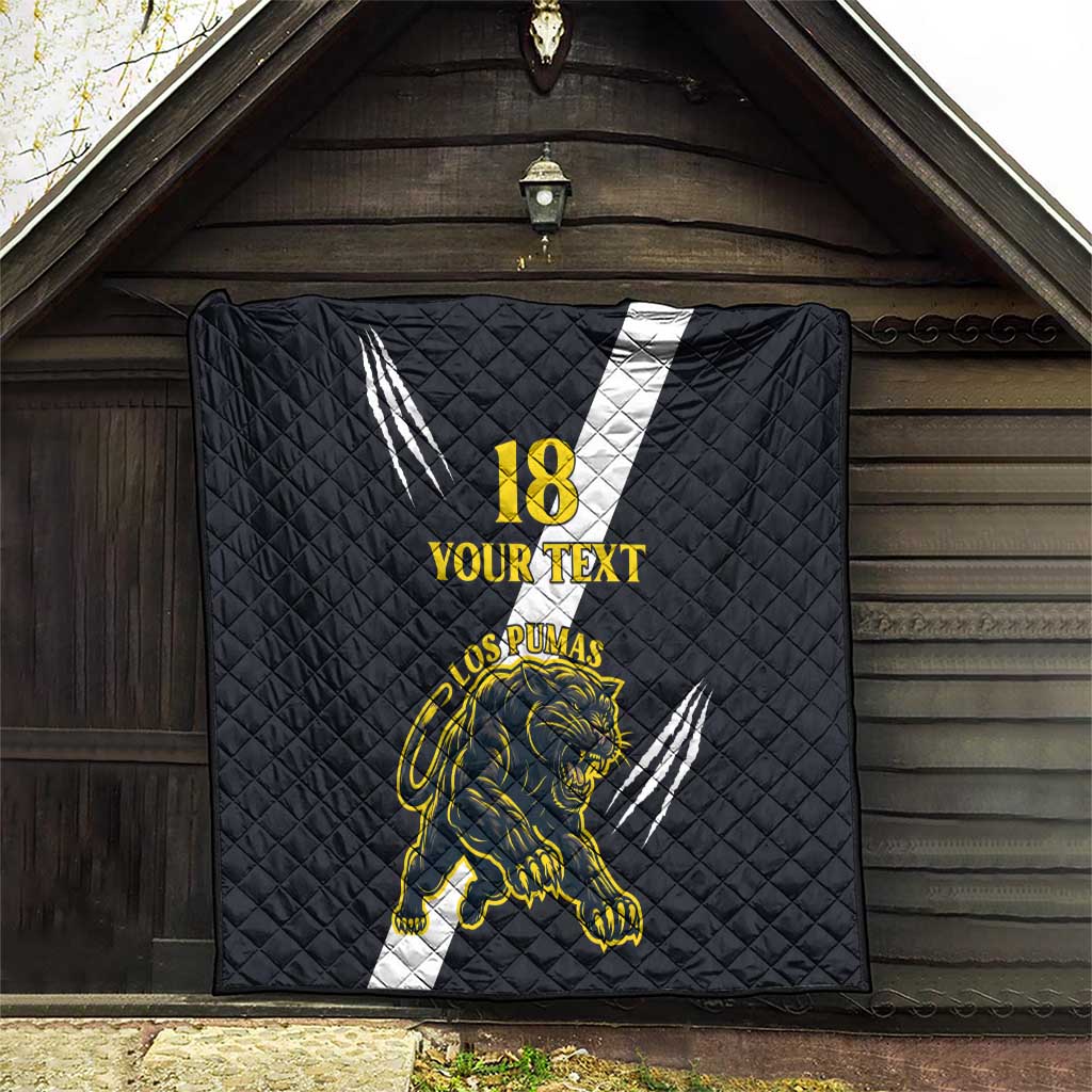 Custom Argentina Rugby Quilt Pumas Mascot - Wonder Print Shop