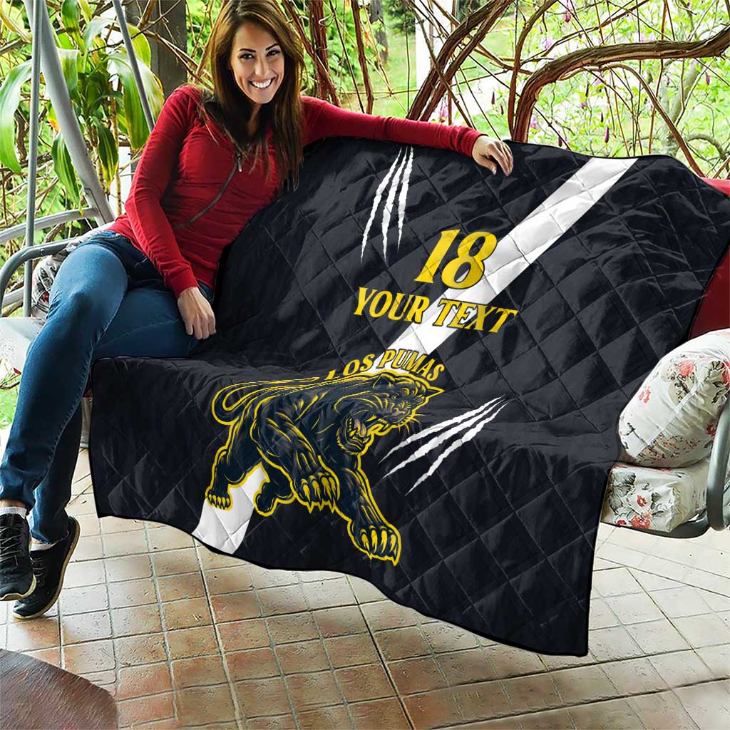 Custom Argentina Rugby Quilt Pumas Mascot - Wonder Print Shop