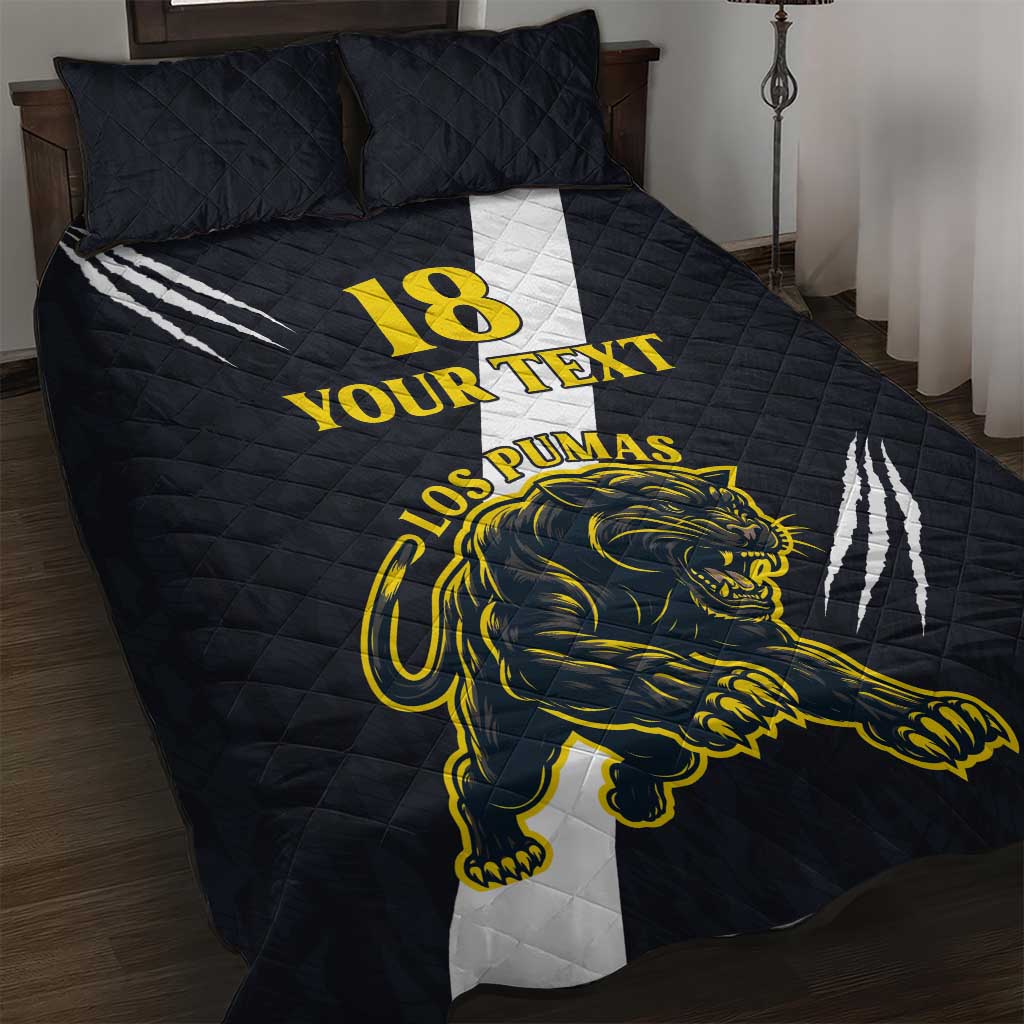 Custom Argentina Rugby Quilt Bed Set Pumas Mascot - Wonder Print Shop