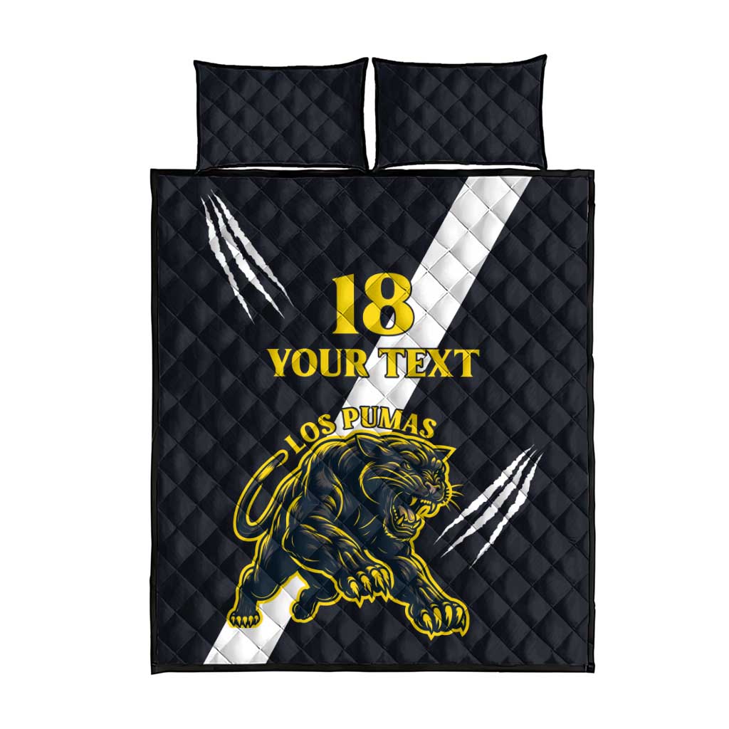 Custom Argentina Rugby Quilt Bed Set Pumas Mascot - Wonder Print Shop