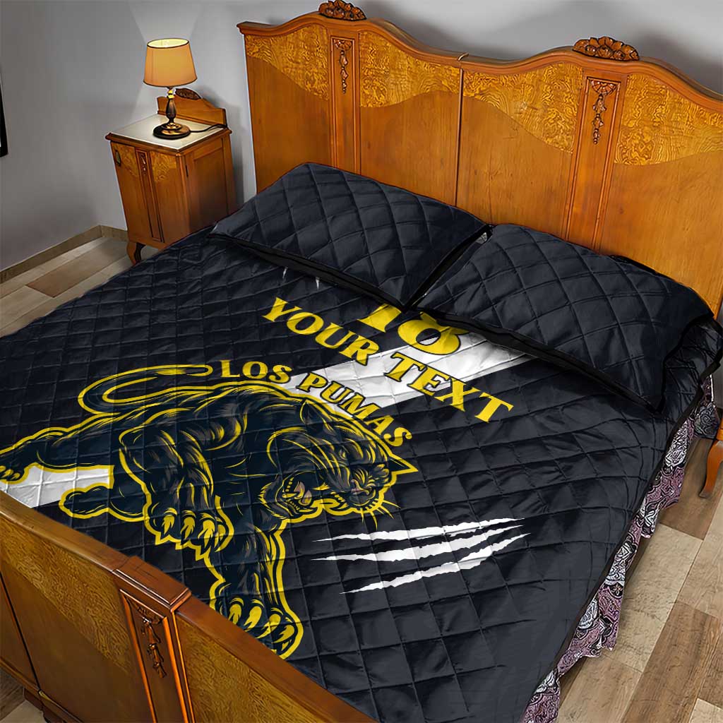 Custom Argentina Rugby Quilt Bed Set Pumas Mascot - Wonder Print Shop