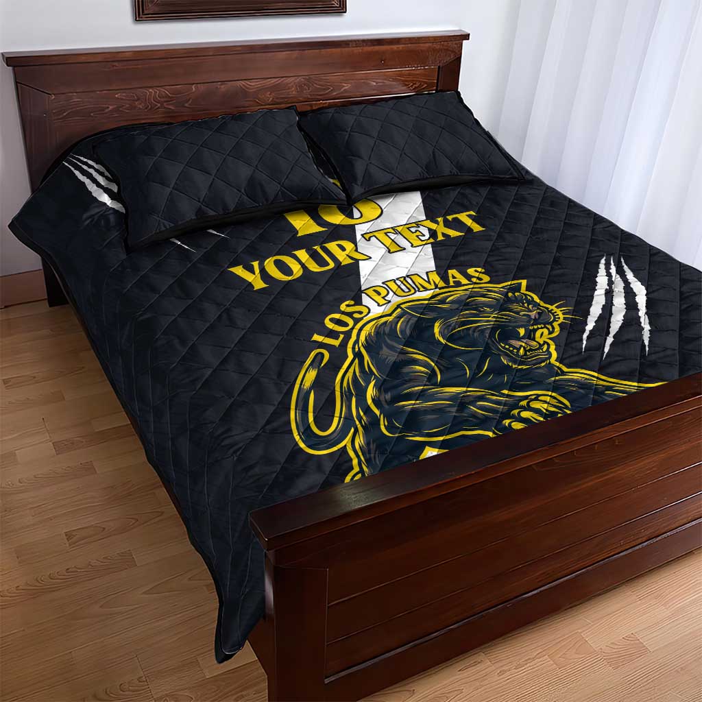 Custom Argentina Rugby Quilt Bed Set Pumas Mascot - Wonder Print Shop