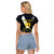 Custom Argentina Rugby Raglan Cropped T Shirt Pumas Mascot - Wonder Print Shop