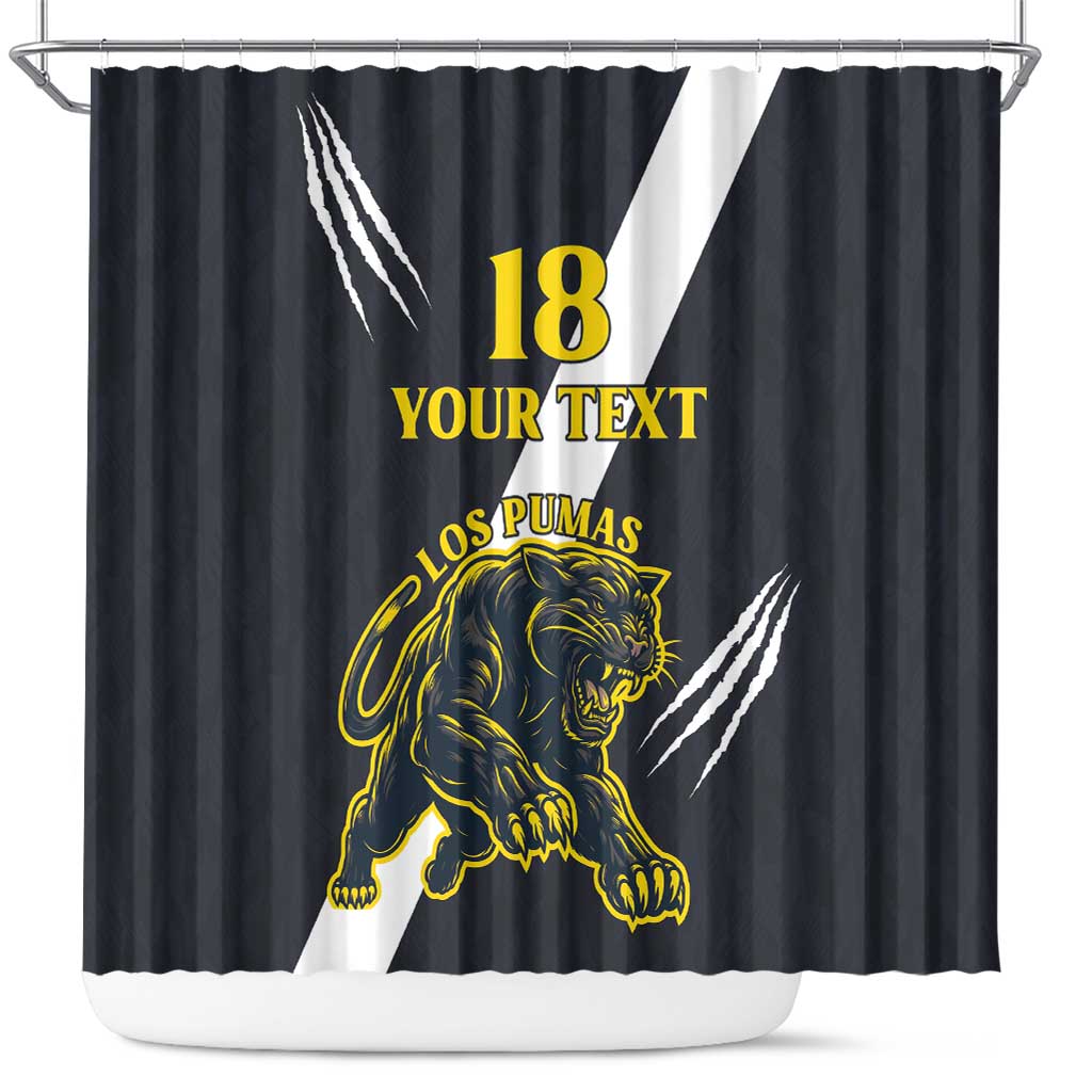 Custom Argentina Rugby Shower Curtain Pumas Mascot - Wonder Print Shop
