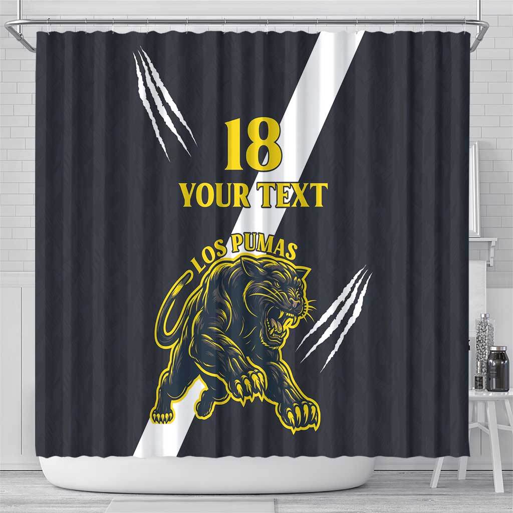 Custom Argentina Rugby Shower Curtain Pumas Mascot - Wonder Print Shop