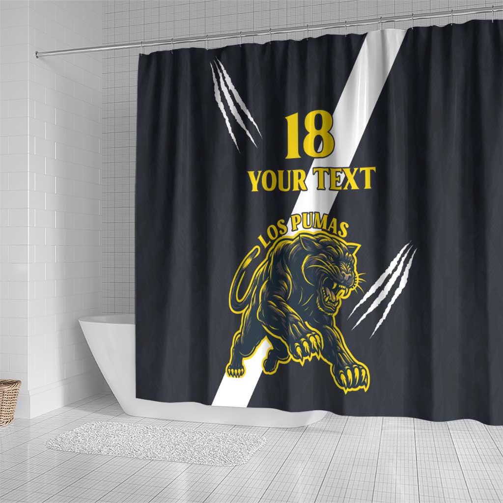 Custom Argentina Rugby Shower Curtain Pumas Mascot - Wonder Print Shop
