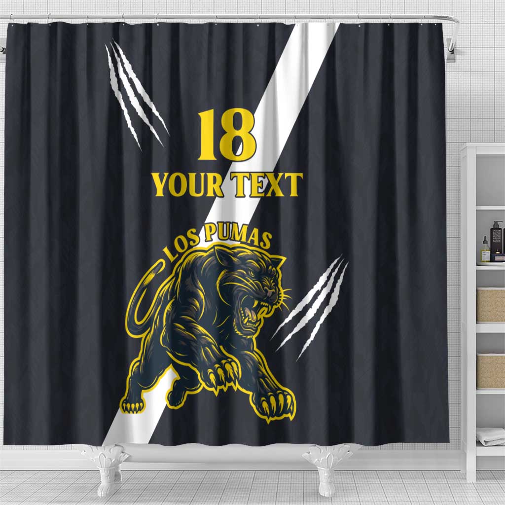 Custom Argentina Rugby Shower Curtain Pumas Mascot - Wonder Print Shop