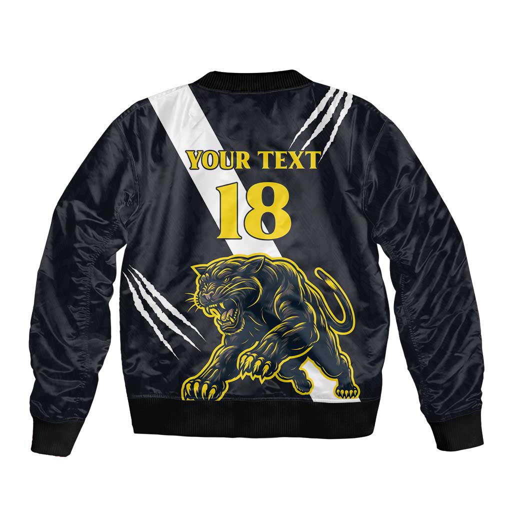 Custom Argentina Rugby Sleeve Zip Bomber Jacket Pumas Mascot - Wonder Print Shop
