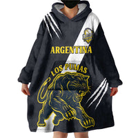 Custom Argentina Rugby Wearable Blanket Hoodie Pumas Mascot - Wonder Print Shop