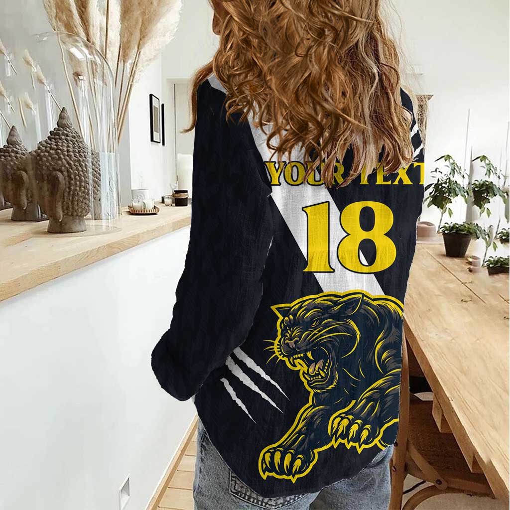 Custom Argentina Rugby Women Casual Shirt Pumas Mascot - Wonder Print Shop