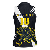 Custom Argentina Rugby Women Sleeveless Polo Shirt Pumas Mascot - Wonder Print Shop