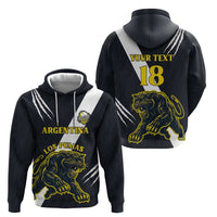 Custom Argentina Rugby Zip Hoodie Pumas Mascot - Wonder Print Shop