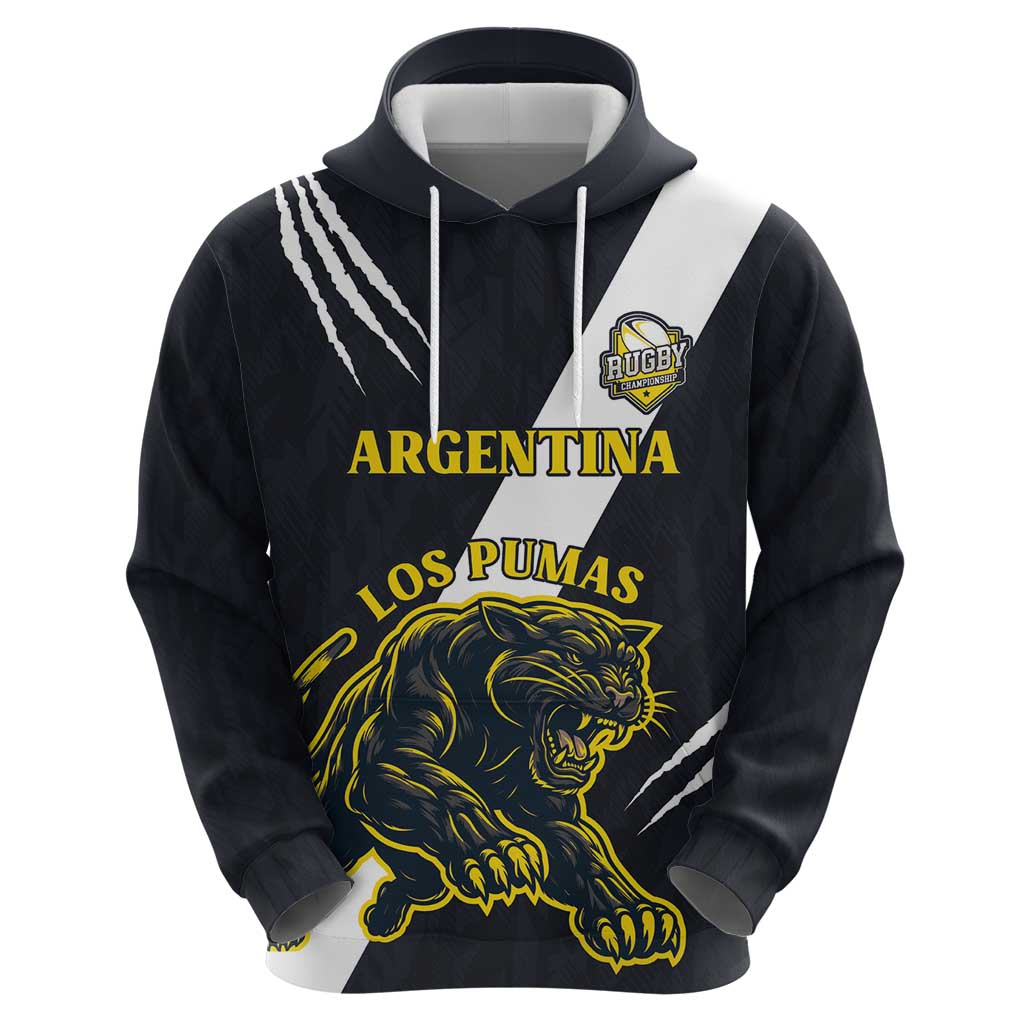 Custom Argentina Rugby Zip Hoodie Pumas Mascot - Wonder Print Shop