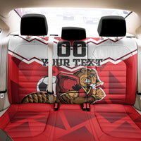 Custom Canada Football Back Car Seat Cover Beavers Mascot - Wonder Print Shop