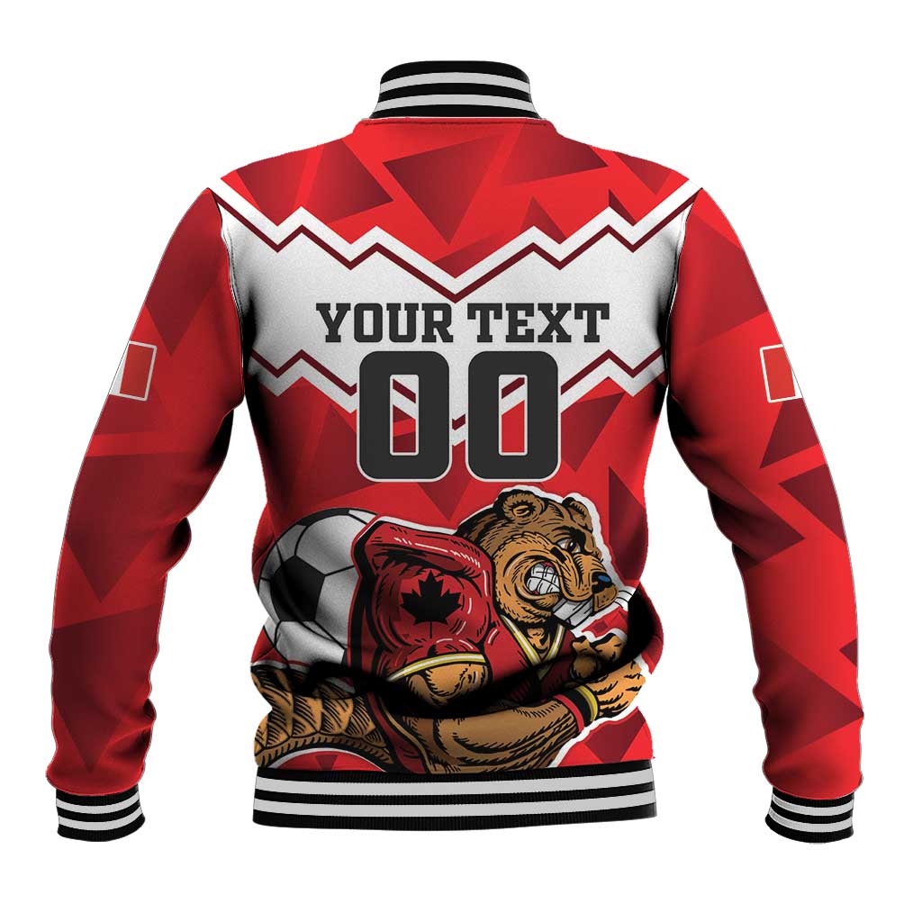 Custom Canada Football Baseball Jacket Beavers Mascot - Wonder Print Shop