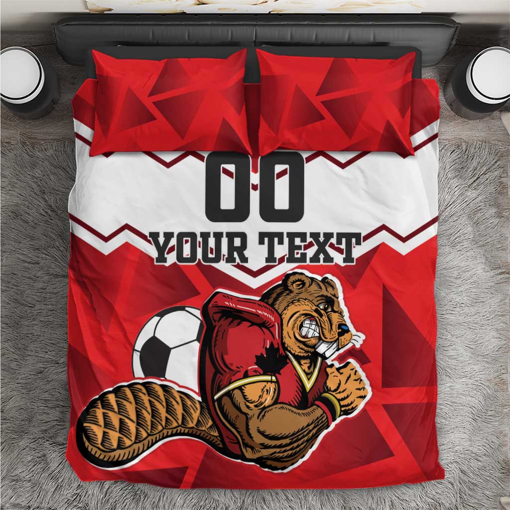 Custom Canada Football Bedding Set Beavers Mascot - Wonder Print Shop