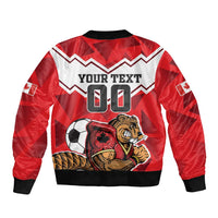 Custom Canada Football Bomber Jacket Beavers Mascot - Wonder Print Shop