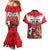 Custom Canada Football Couples Matching Mermaid Dress and Hawaiian Shirt Beavers Mascot - Wonder Print Shop