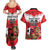 Custom Canada Football Couples Matching Summer Maxi Dress and Hawaiian Shirt Beavers Mascot - Wonder Print Shop
