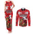 Custom Canada Football Couples Matching Tank Maxi Dress and Long Sleeve Button Shirt Beavers Mascot - Wonder Print Shop