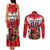 Custom Canada Football Couples Matching Tank Maxi Dress and Long Sleeve Button Shirt Beavers Mascot - Wonder Print Shop