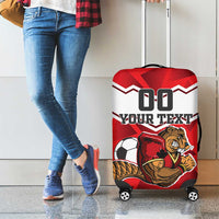 Custom Canada Football Luggage Cover Beavers Mascot - Wonder Print Shop