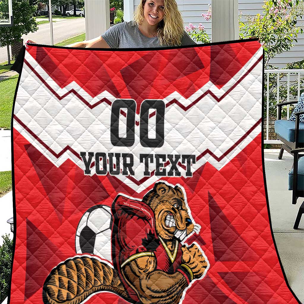 Custom Canada Football Quilt Beavers Mascot - Wonder Print Shop