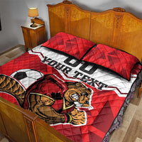 Custom Canada Football Quilt Bed Set Beavers Mascot - Wonder Print Shop