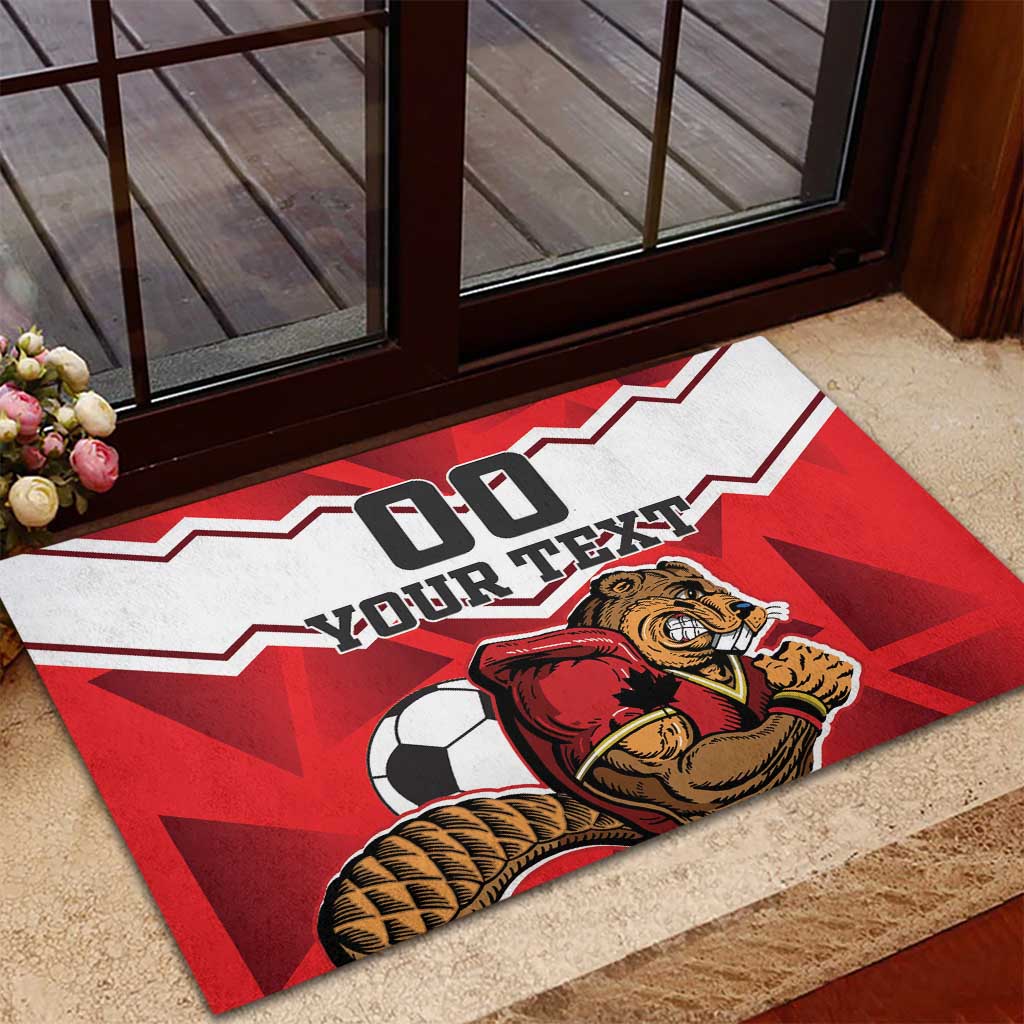 Custom Canada Football Rubber Doormat Beavers Mascot - Wonder Print Shop