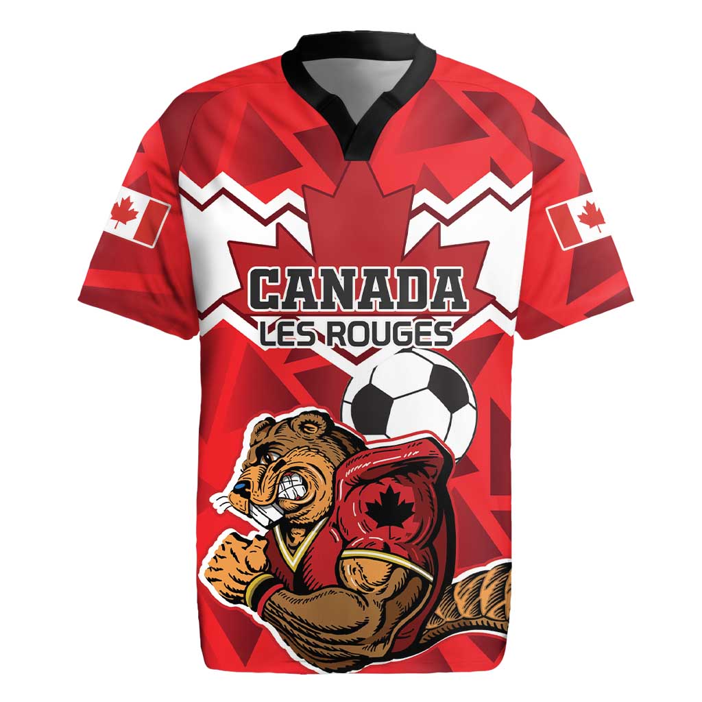 Custom Canada Football Rugby Jersey Beavers Mascot - Wonder Print Shop