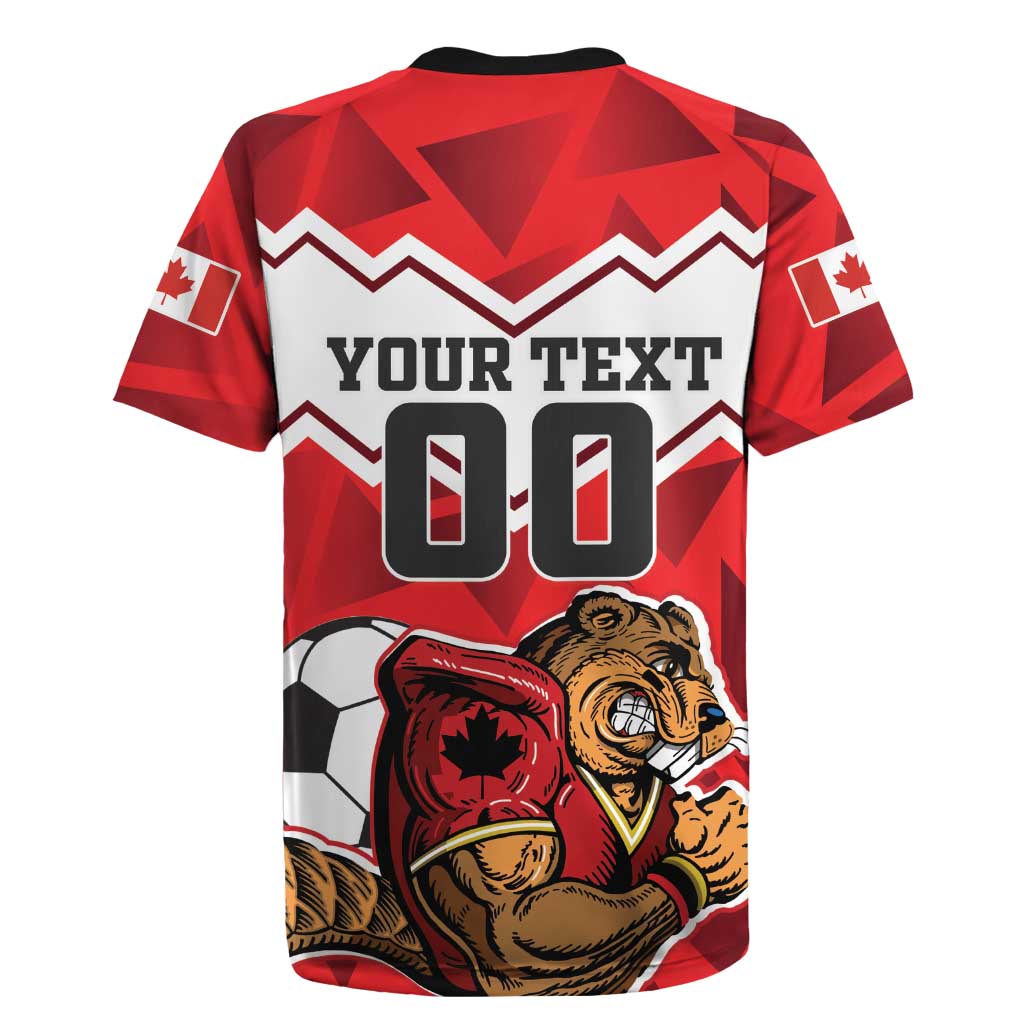 Custom Canada Football Rugby Jersey Beavers Mascot - Wonder Print Shop