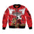 Custom Canada Football Sleeve Zip Bomber Jacket Beavers Mascot - Wonder Print Shop