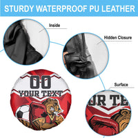 Custom Canada Football Spare Tire Cover Beavers Mascot - Wonder Print Shop