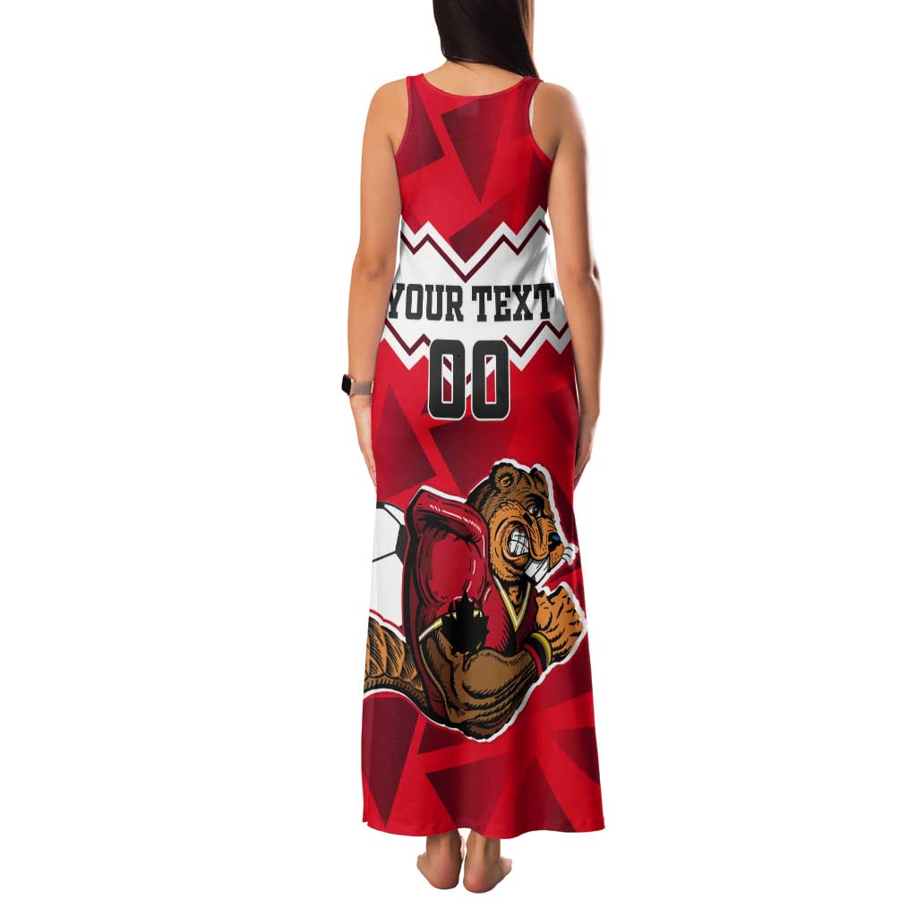 Custom Canada Football Tank Maxi Dress Beavers Mascot - Wonder Print Shop