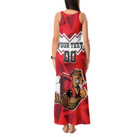 Custom Canada Football Tank Maxi Dress Beavers Mascot - Wonder Print Shop