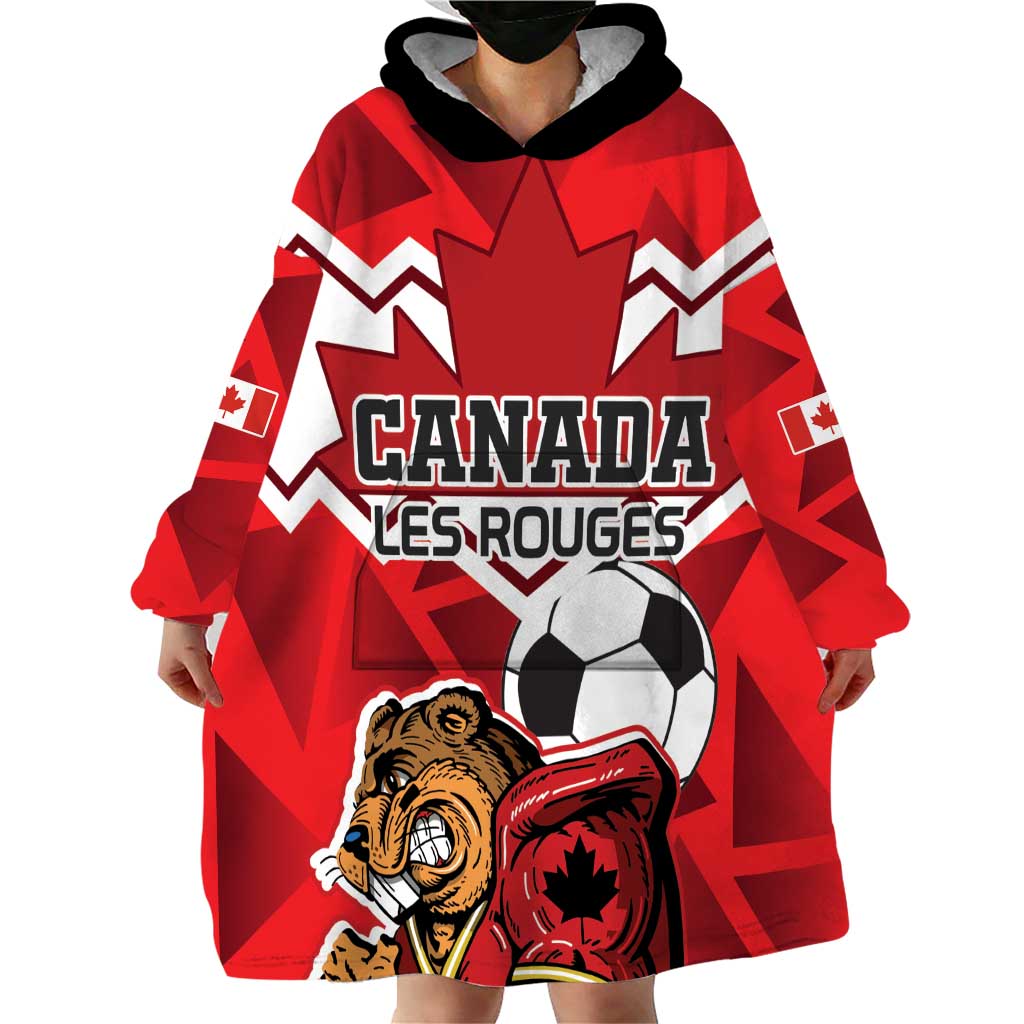 Custom Canada Football Wearable Blanket Hoodie Beavers Mascot - Wonder Print Shop