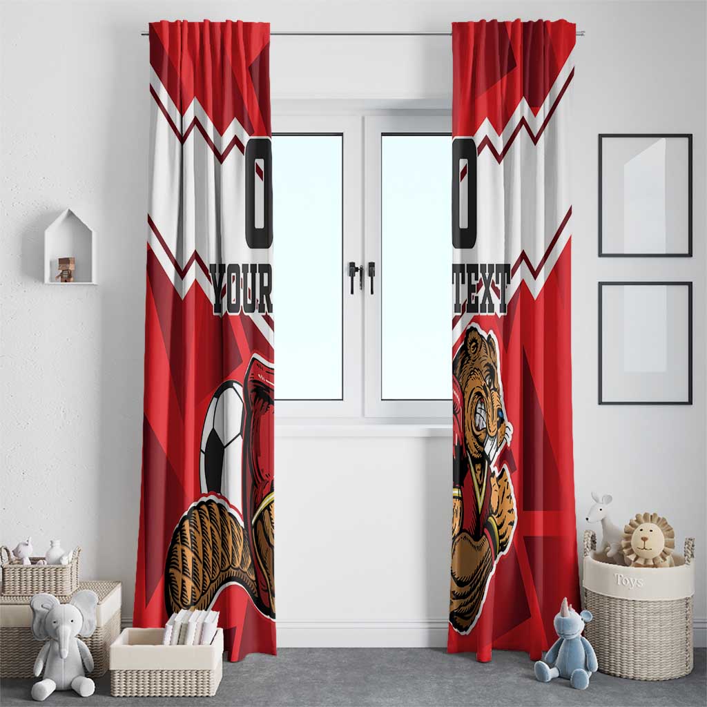 Custom Canada Football Window Curtain Beavers Mascot - Wonder Print Shop