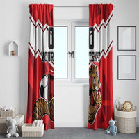 Custom Canada Football Window Curtain Beavers Mascot - Wonder Print Shop