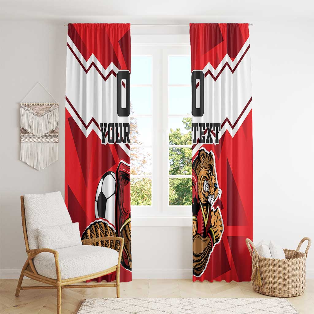 Custom Canada Football Window Curtain Beavers Mascot - Wonder Print Shop