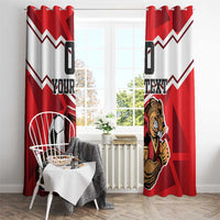 Custom Canada Football Window Curtain Beavers Mascot - Wonder Print Shop