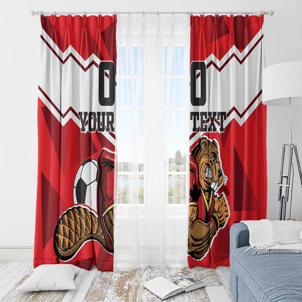 Custom Canada Football Window Curtain Beavers Mascot - Wonder Print Shop