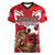 Custom Canada Football Women V-Neck T-Shirt Beavers Mascot - Wonder Print Shop