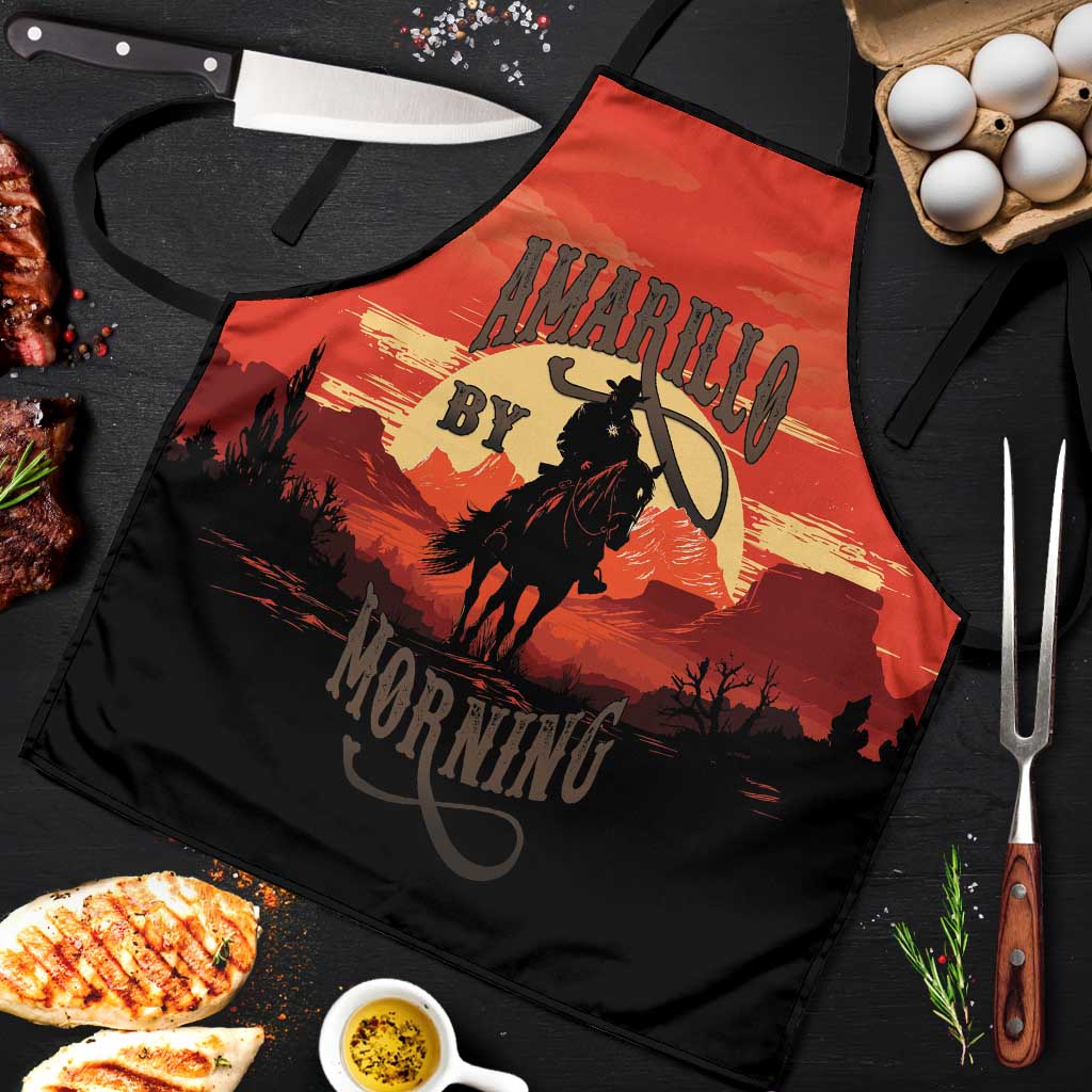 Rodeo Cowboy Apron Amarillo By Morning - Wonder Print Shop
