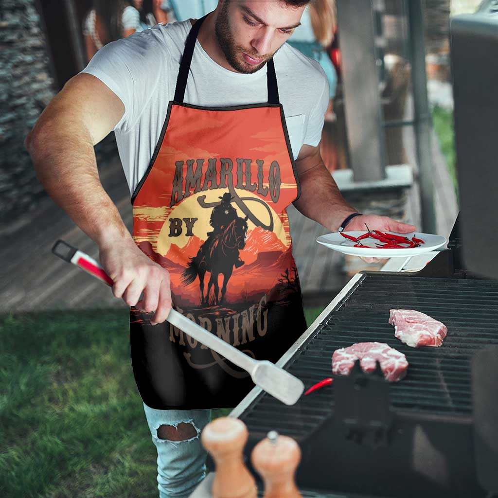 Rodeo Cowboy Apron Amarillo By Morning - Wonder Print Shop