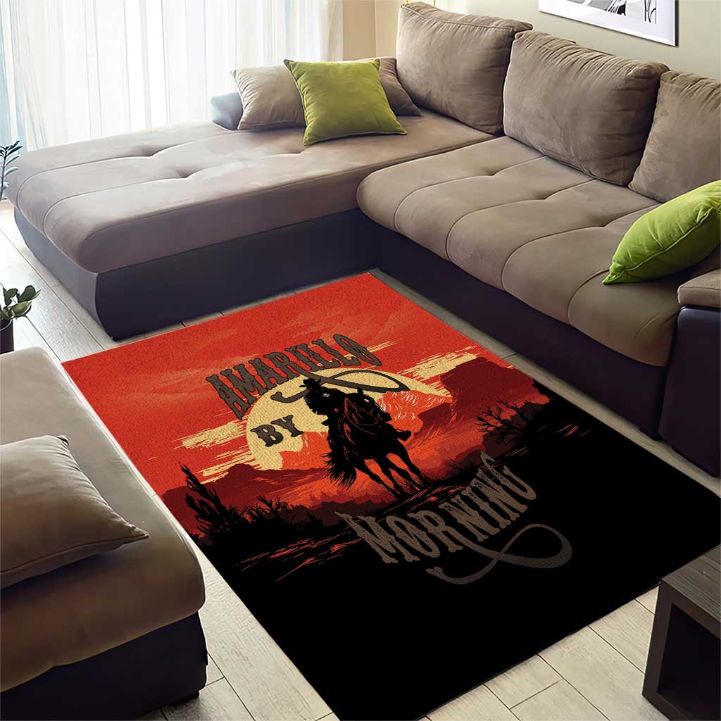Rodeo Cowboy Area Rug Amarillo By Morning - Wonder Print Shop