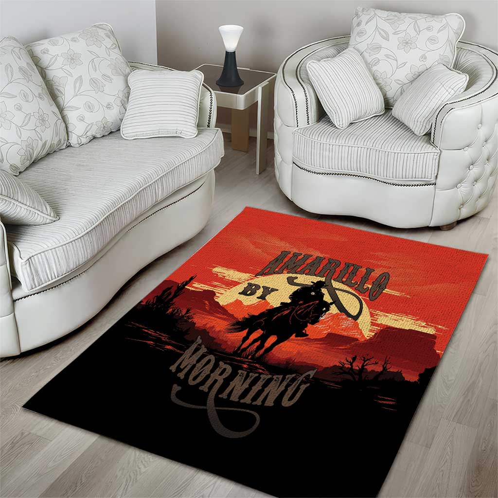 Rodeo Cowboy Area Rug Amarillo By Morning - Wonder Print Shop