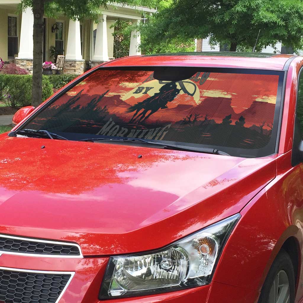 Rodeo Cowboy Auto Sun Shade Amarillo By Morning - Wonder Print Shop