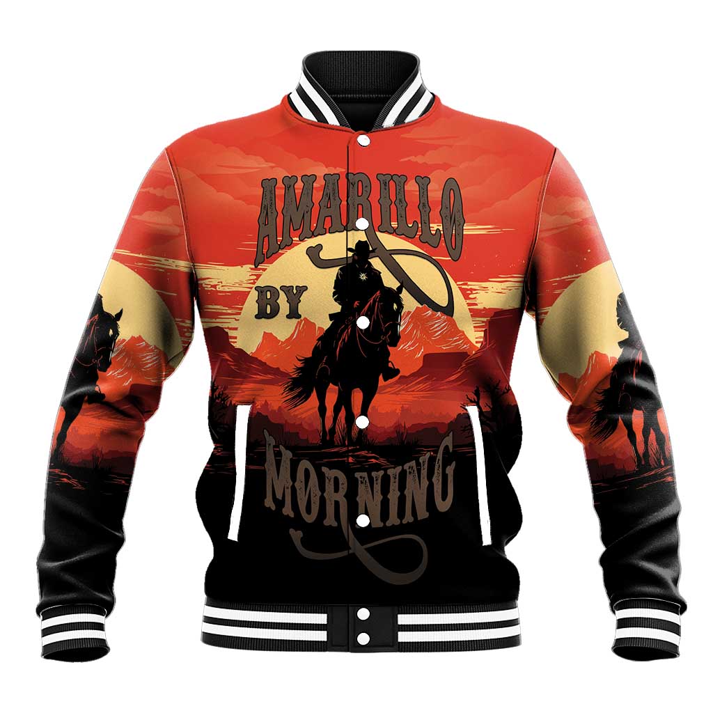 Rodeo Cowboy Baseball Jacket Amarillo By Morning - Wonder Print Shop